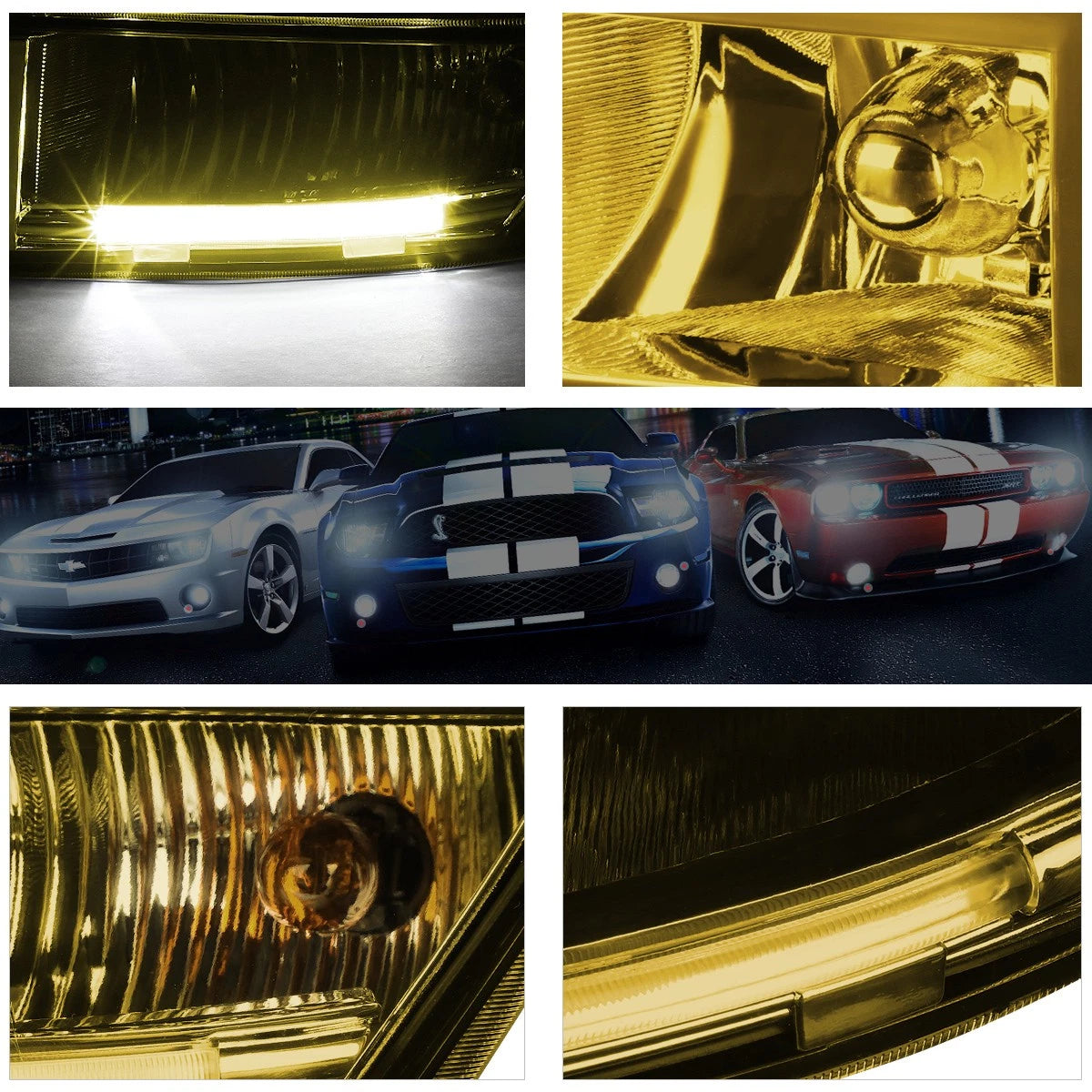 Built-In LED DRL Bar Fog Lights for Cadillac Escalade ESV/EXT (2007–2014)