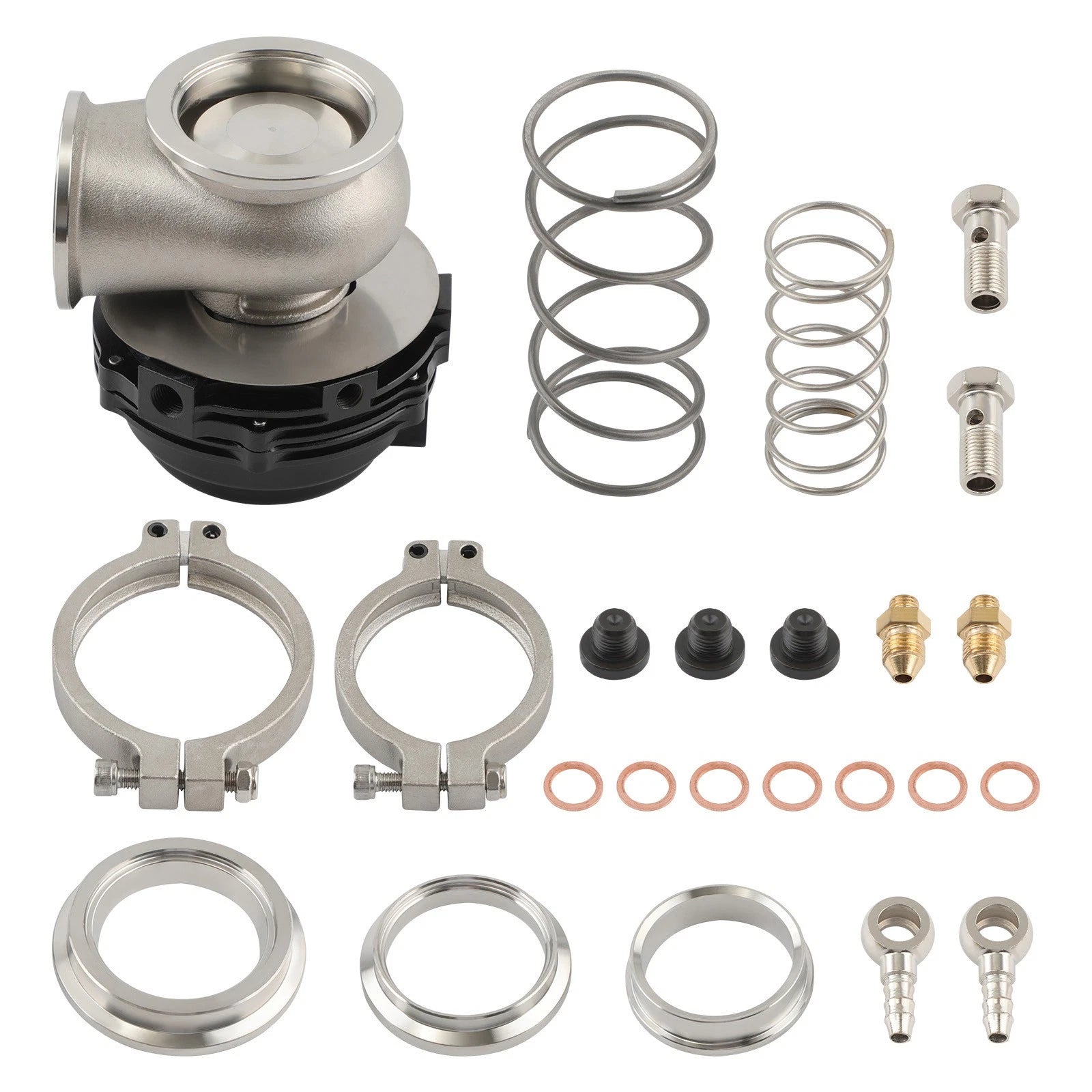 Turbo Exhaust Manifold External V-band Wastegate + Dump Pipe for