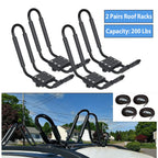 Set of 2 Kayak Roof Rack Carriers for Roof Mounting