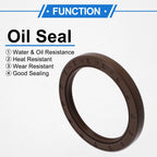 2X Oil Seal Rotary Shaft Seal FKM Rubber 58x75x8mm for Various Models