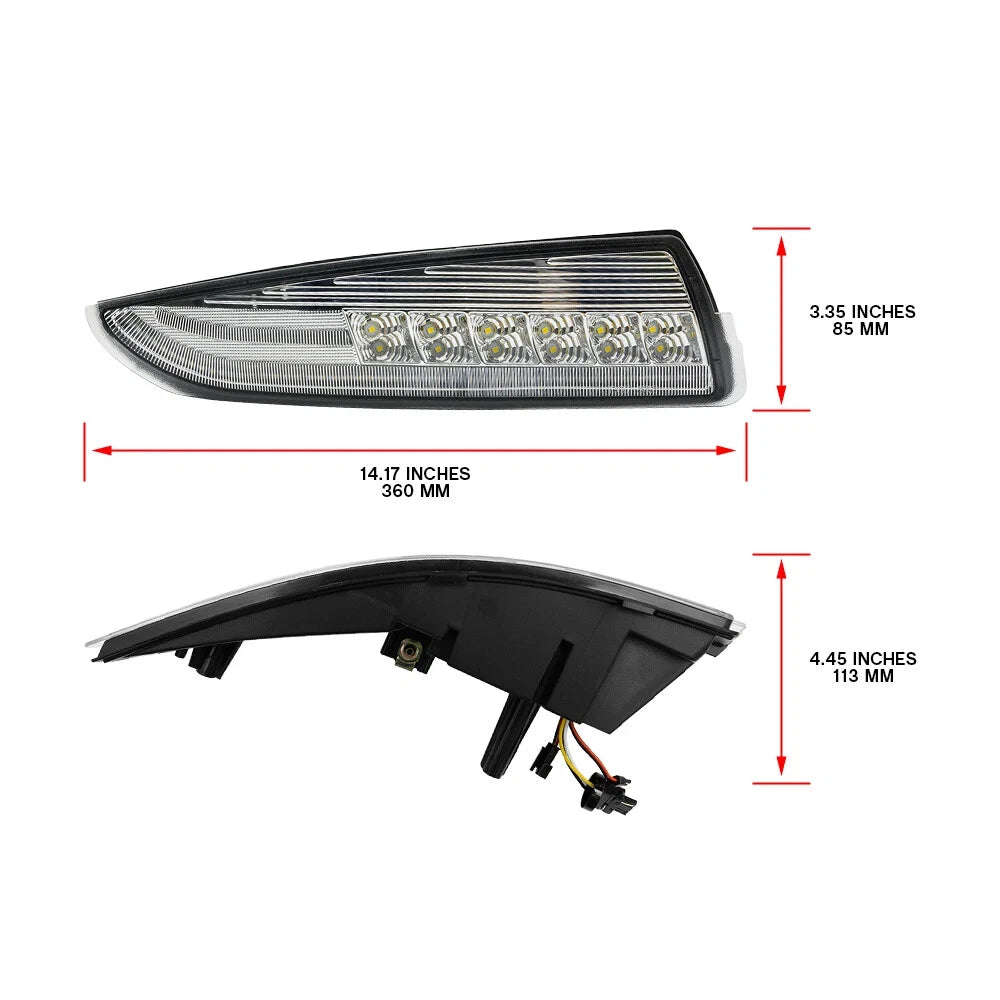 2X Front Sequential Turn Signal Light LED Clear Lens for Chevy Camaro (1993–2002)
