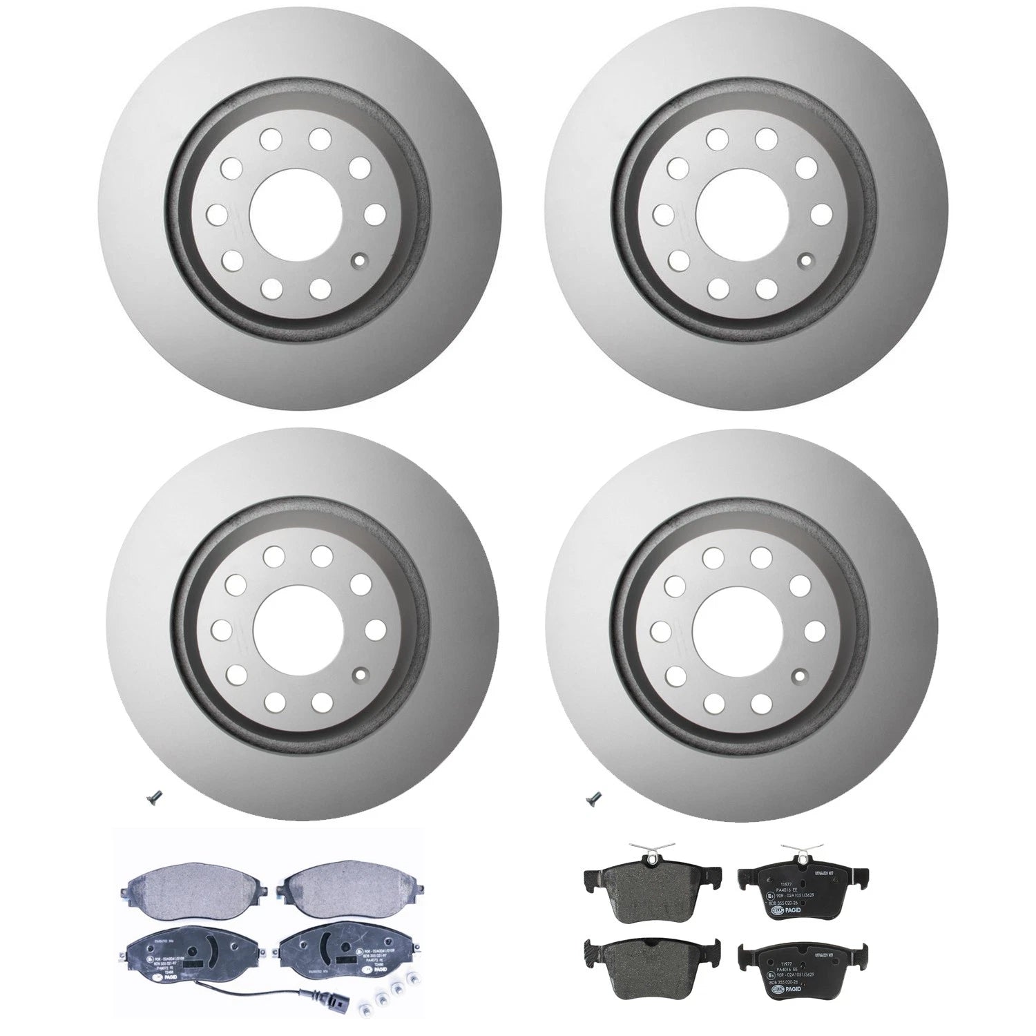 Hella Disc Brake Pad Kit for Audi A3 S3 VK Golf R (2013–2020)