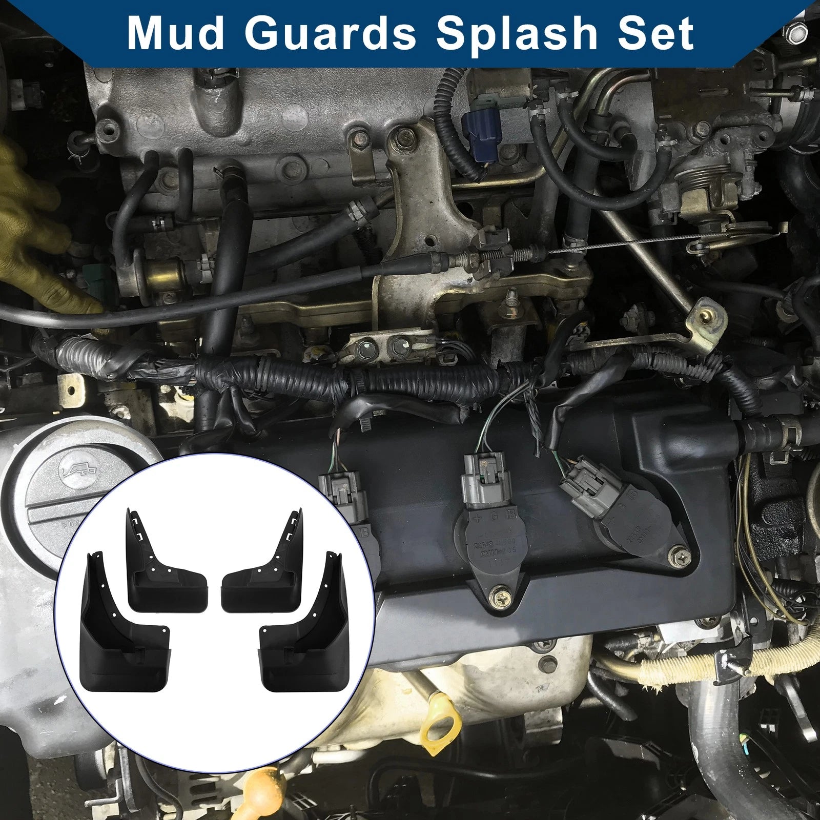 Set of 4 Mud Flaps Splash Guards for Mercedes-Benz GLE (2015–2019)