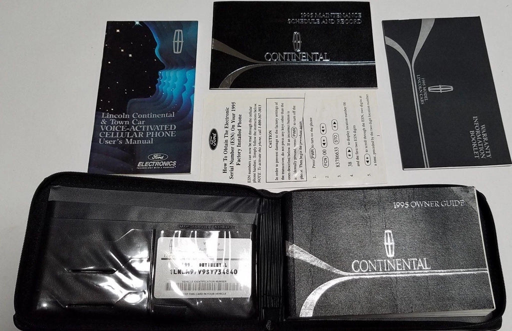 Owners Manual Set for Lincoln Continental (1995)