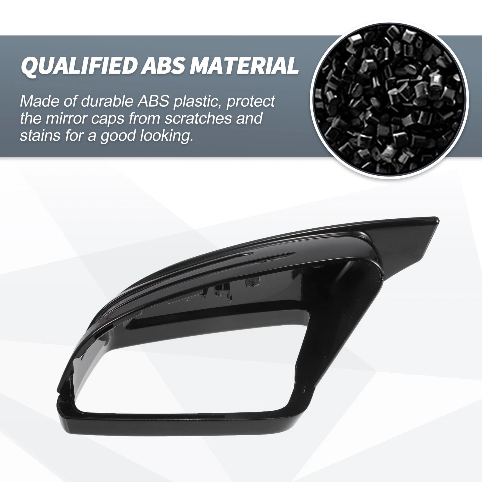 Pair Rearview Mirror Cover Cap Gloss Black for Mercedes-Benz W176 W246 C117