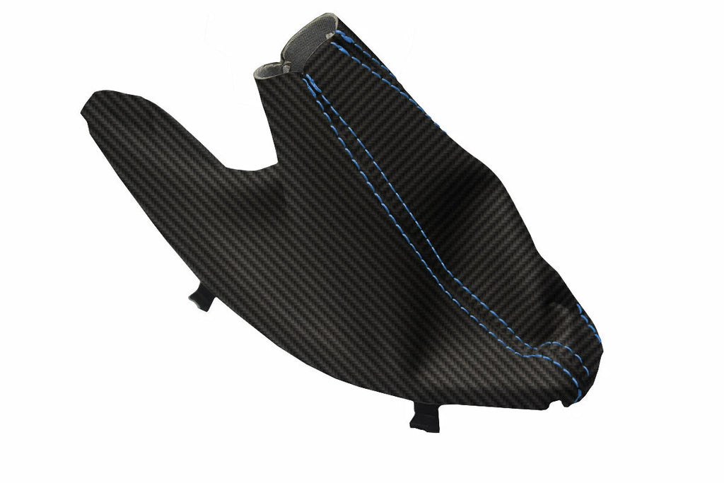 E Brake Boot Cover for BMW F30 F31 F32 F33 F34 F35 (2014–2019) Carbon Fiber Blue Stitch
