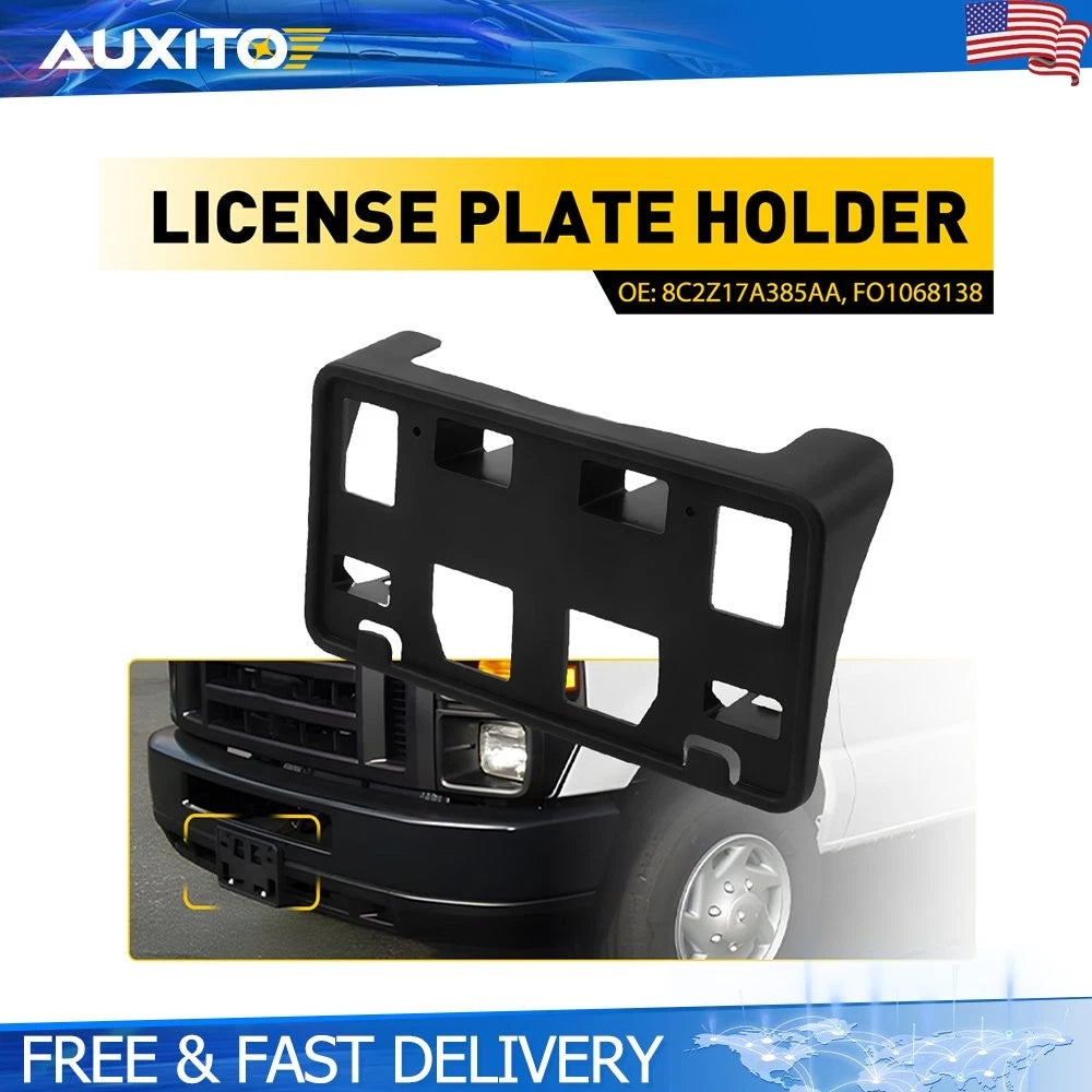 Front License Plate Bracket Holder for Ford E-150 E-250 E-350 E-450 (2008–2019)