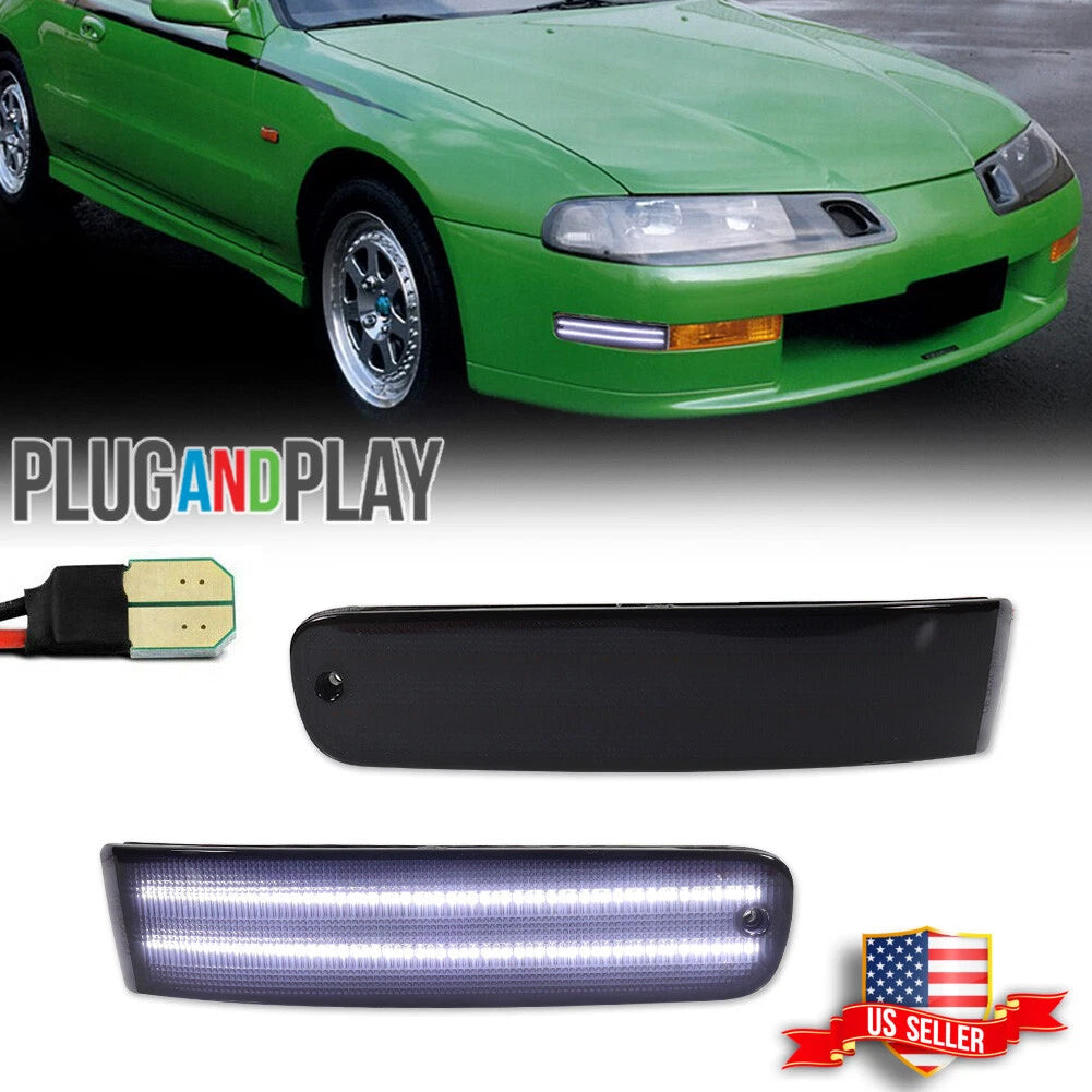 Smoke White LED Front Bumper Turn Signal Light for Honda Prelude (1992–1996)