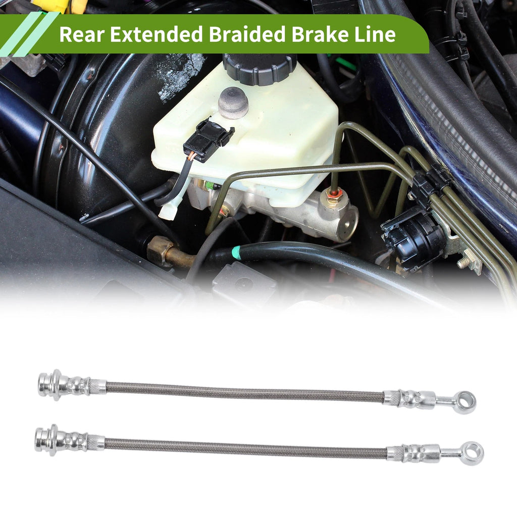 2pcs Rear Extended Brake Line Hose Kit for Nissan Patrol GQ Y60 (1988–1997)
