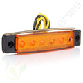 5X Yellow/White Indicator Light for Bus Trailer Van Truck (12V)