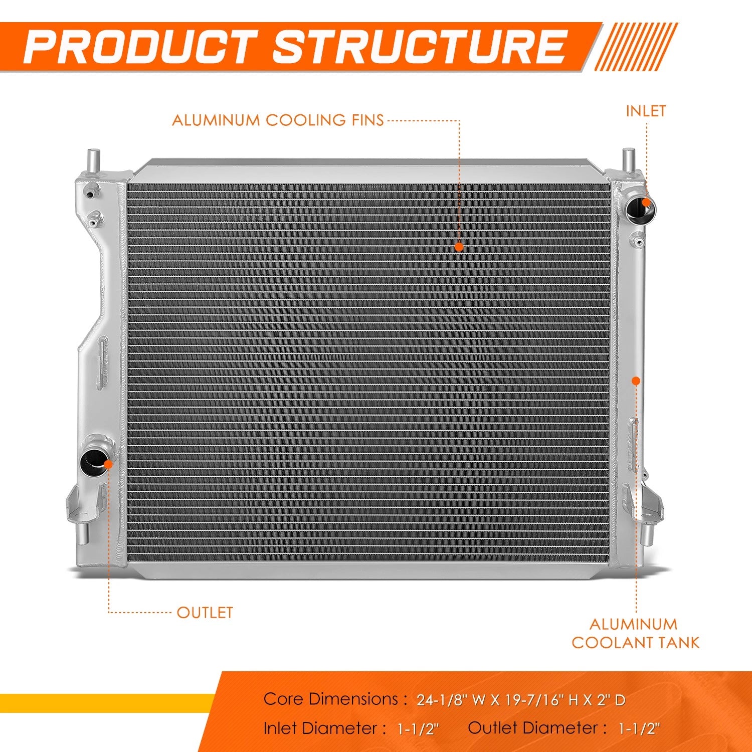 Aluminum Radiator for Ford Transit Connect/Escape (2013–2018)