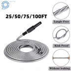 Stainless Steel Flexible Water Hose Pipe 25/50/75/100FT