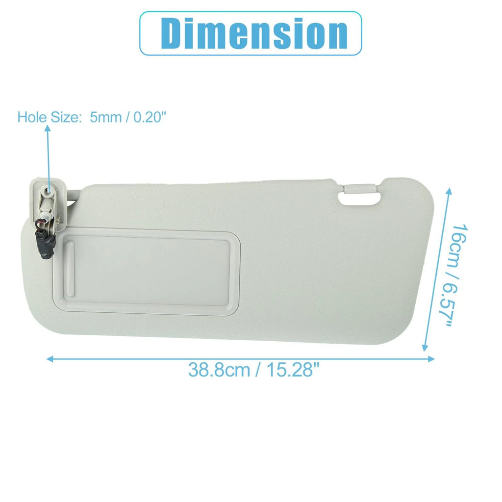 Front Left Sun Visor for Mazda 3 (2010–2013) BBM2-69-320C-75 BBM3-69-320C-75 Gray