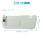 Front Left Sun Visor for Mazda 3 (2010–2013) BBM2-69-320C-75 BBM3-69-320C-75 Gray