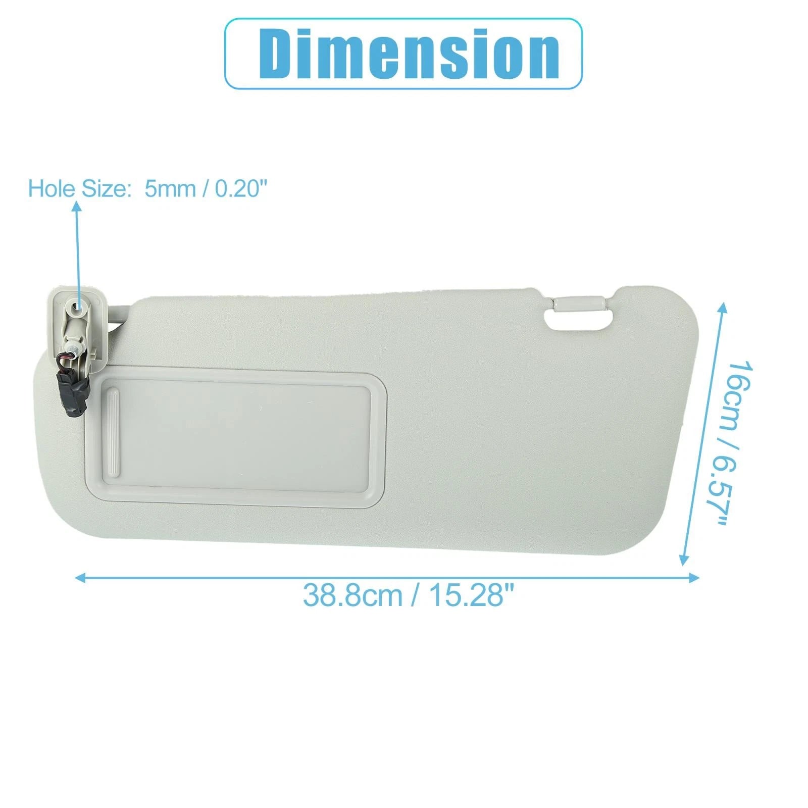 Front Left Sun Visor for Mazda 3 (2010–2013) BBM2-69-320C-75 BBM3-69-320C-75 Gray