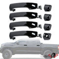 Front Rear Outside Door Handle Kit Glossy Black for Toyota Tundra Sequoia (2011–2019)