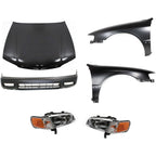Hood Kit for Honda Accord (1994–1995) with Bumper Cover, Fenders, Headlights