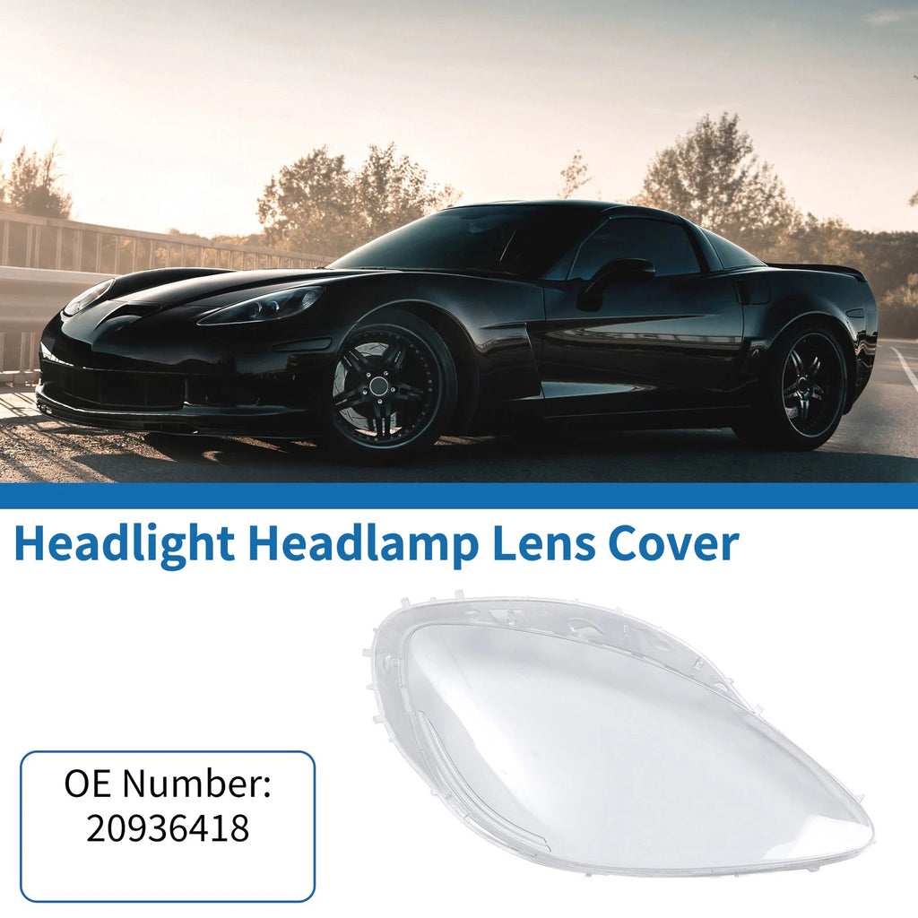 1 Pc Headlight Lens Cover for Chevy Corvette C6 (2005–2013) Clear