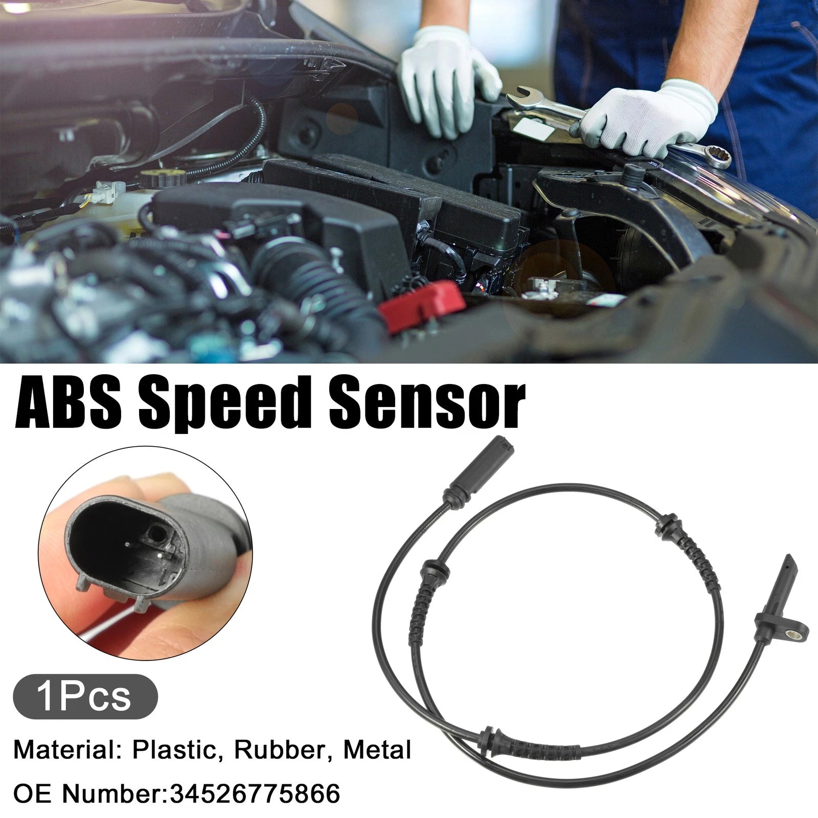 ABS Wheel Speed Sensor for BMW 535i GT 535i GT xDrive (2011–2017)