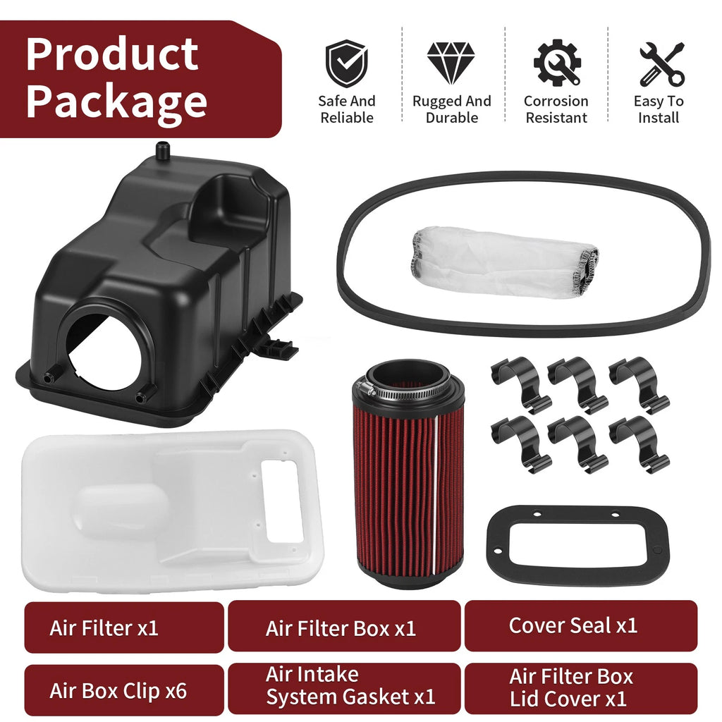 Air Filter Air Box Lid Cover Kit for Polaris Scrambler 500 4x4 (2010–2012)