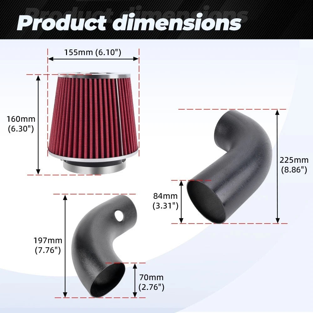 Cold Air Intake Kit for Chevy S10 Blazer Jimmy 4.3L V6 (1996–2005)