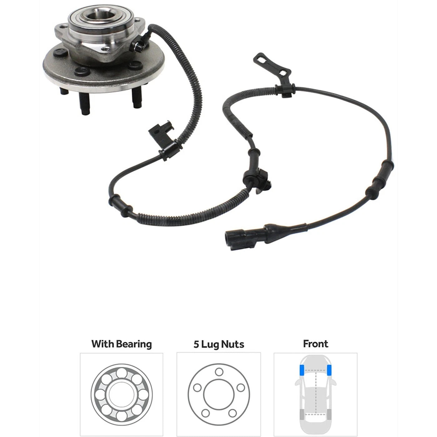 2X Front Wheel Hubs for Ford Explorer
