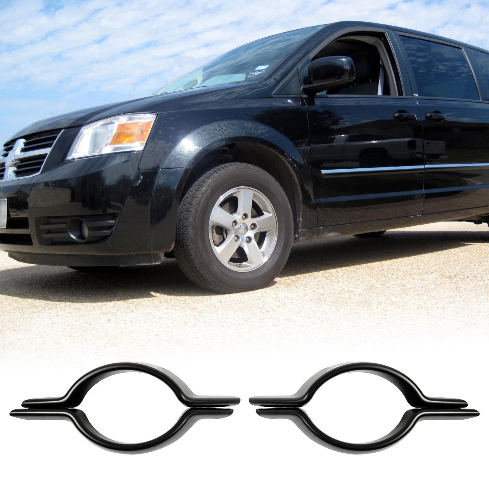 Set of 2 Fog Light Grille Covers for Dodge Journey (2011–2020) 68223778AA 68223779AA
