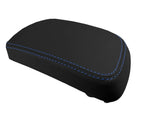 Console Lid Pull Over Cover Leather for Toyota Yaris (2008–2011) Blue Stitch