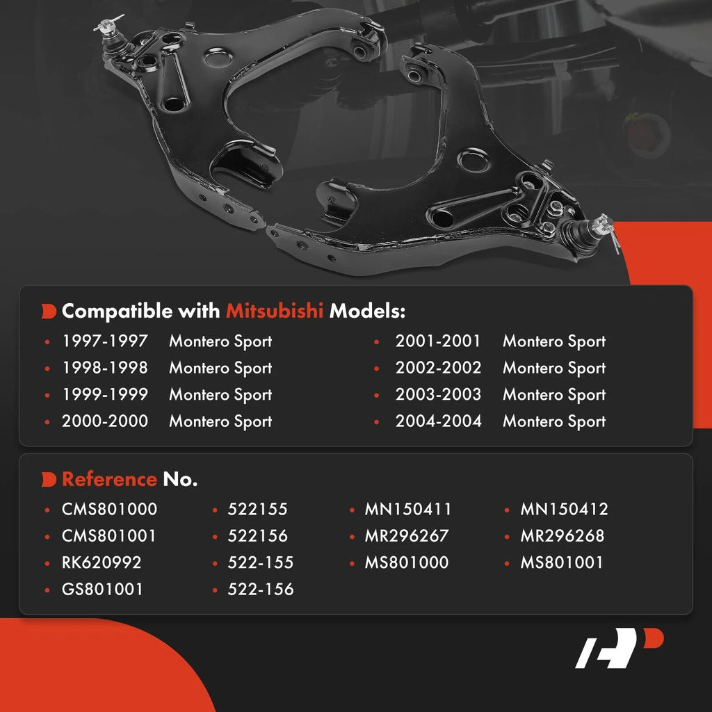 2X Front Lower Control Arm with Ball Joint for Mitsubishi Montero Sport