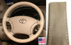Leather Steering Wheel Cover 15.75 x 3.88 Sand for Ford Lincoln (2000–2019)