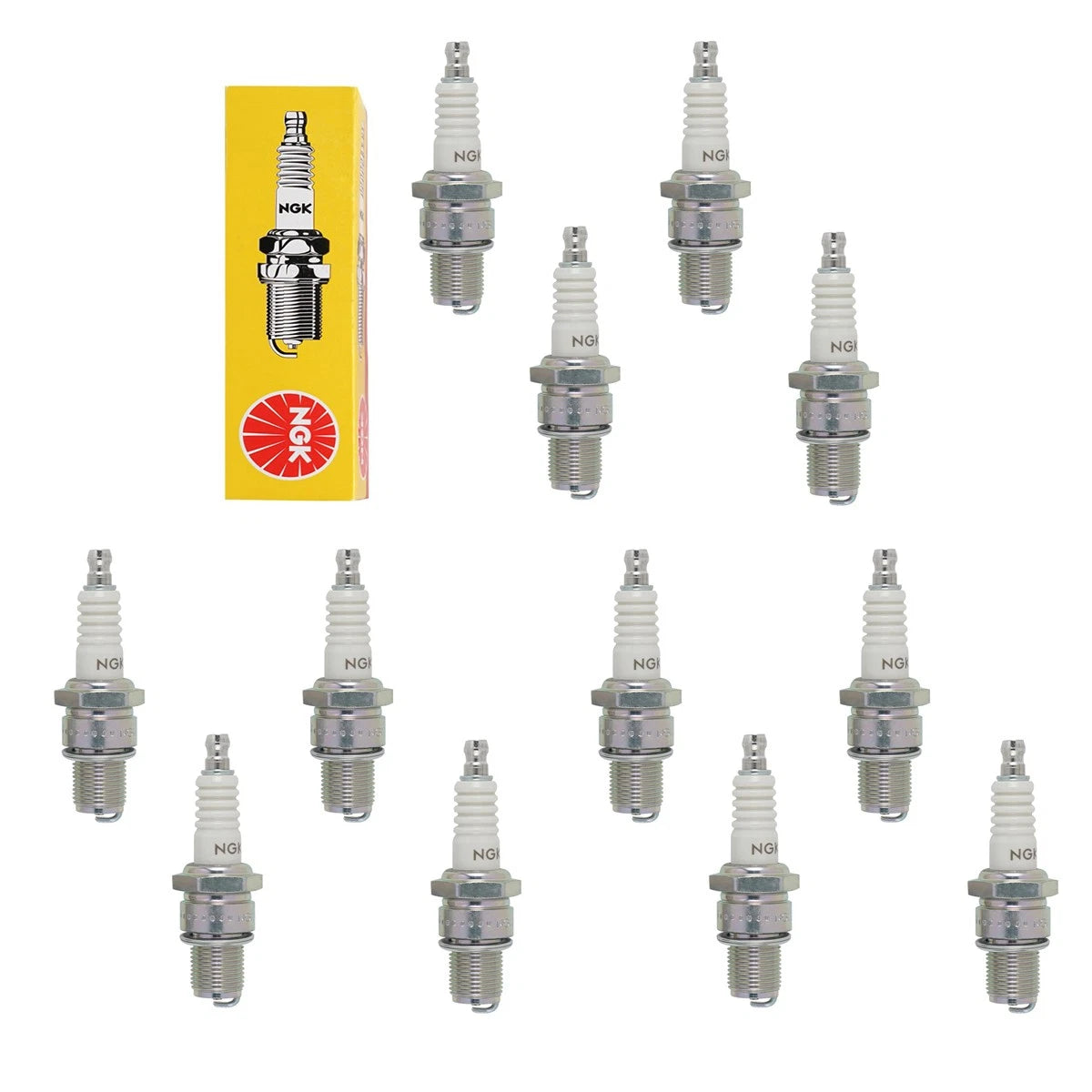 12PCS Spark Plugs B8ES #2411 for Kawasaki Honda Yamaha Suzuki