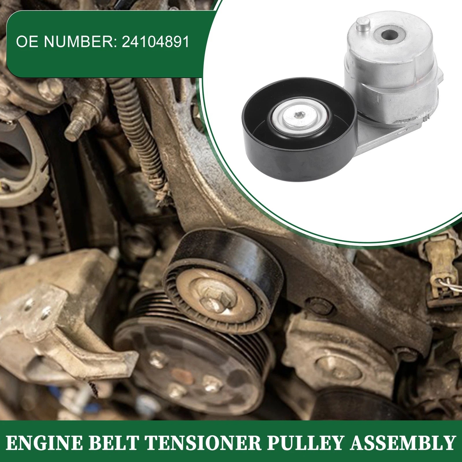 Engine Belt Tensioner Pulley Assembly for Chevrolet Equinox (2018–2019) No.24104891