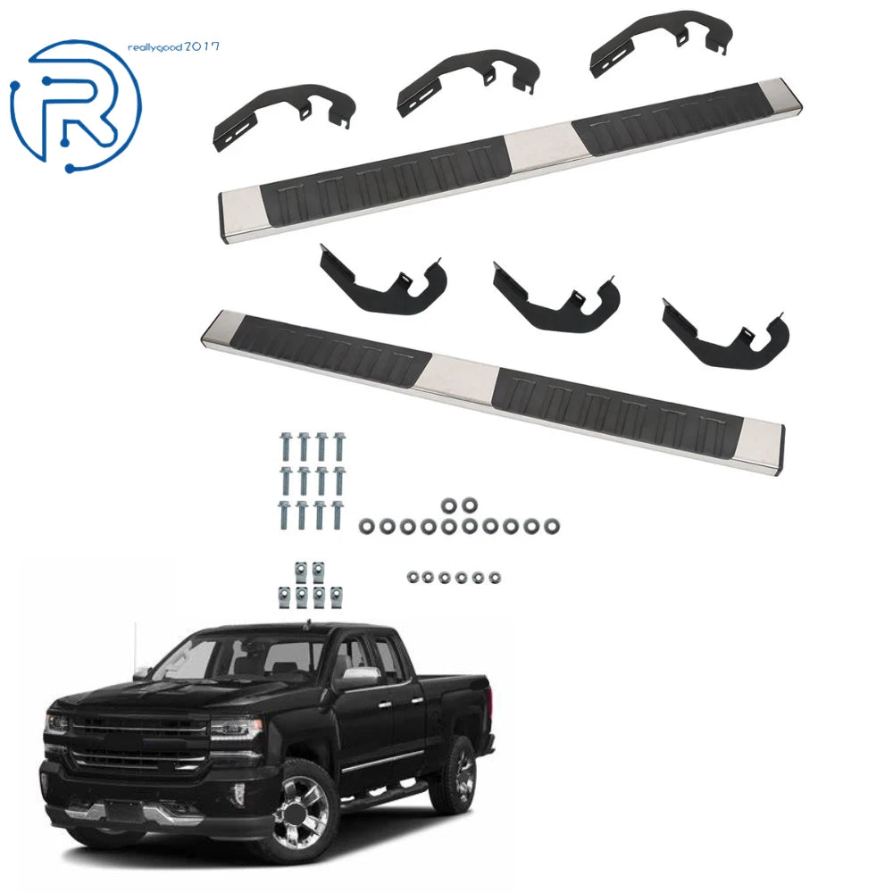 Set of 2 Running Boards for Silverado/Sierra Double Cab (2007–2018)