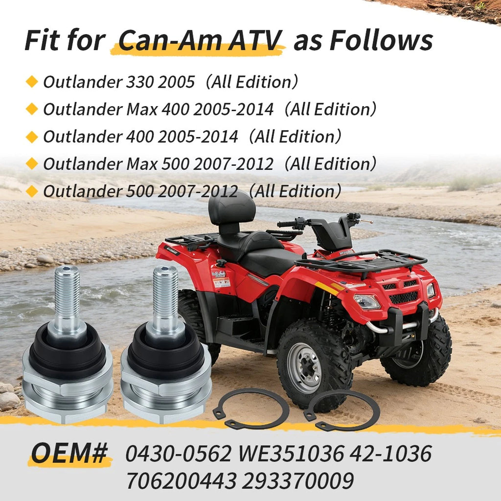 Set of 2 Upper Ball Joints for Can-Am Outlander Max 400 500 (2005–2014)