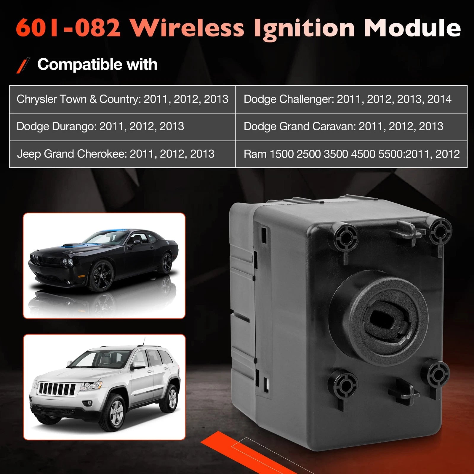 Wireless Ignition Module Switch with Key Fob for Chrysler Dodge Jeep (2011-2014)