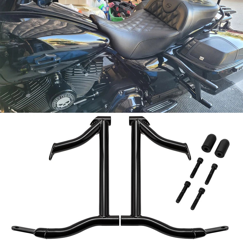 Rear Saddlebags Guards Crash Bars for Harley Touring Road Street Glide (2014–2025)