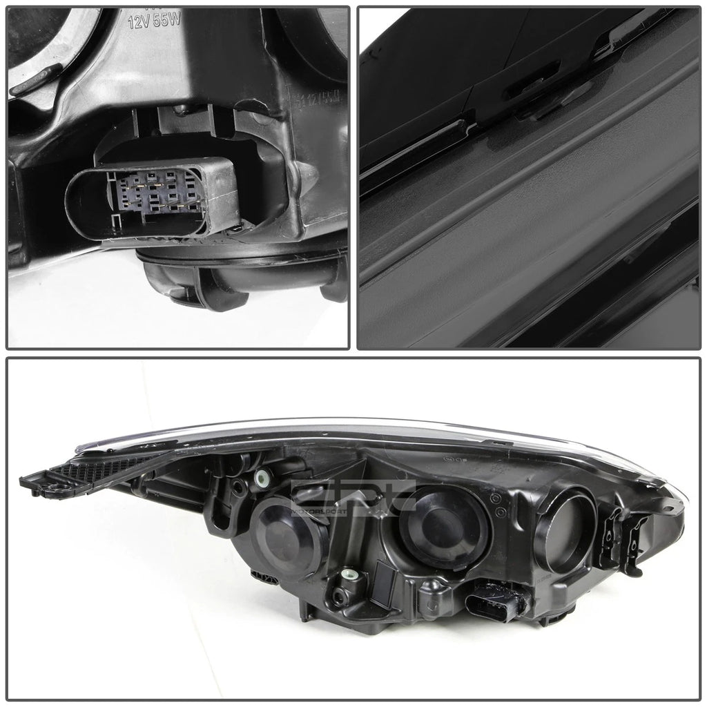 Pair of Smoked/Clear Side Headlight Lamps for Ford Focus (2012–2014)
