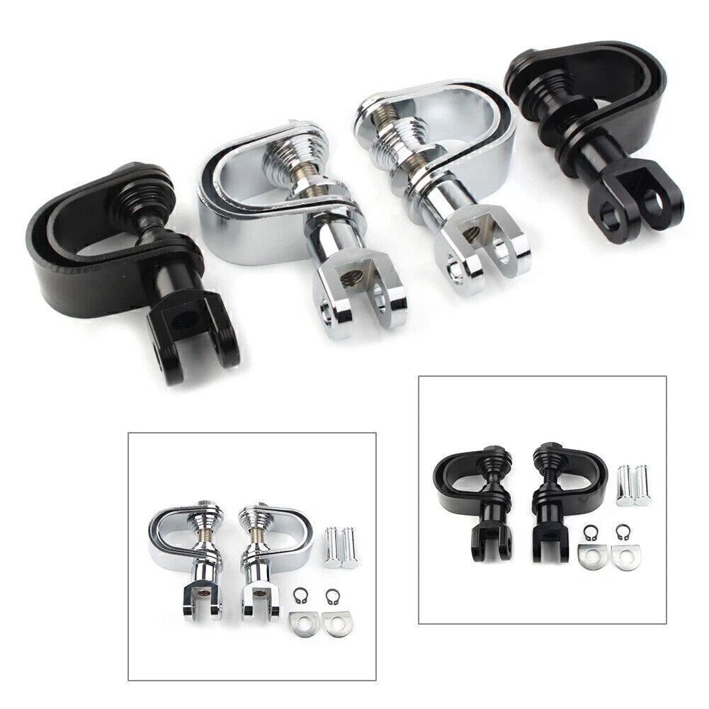 Pair of 25mm & 32mm Motorcycle Highway Engine Crash Bar Foot Peg Clamps