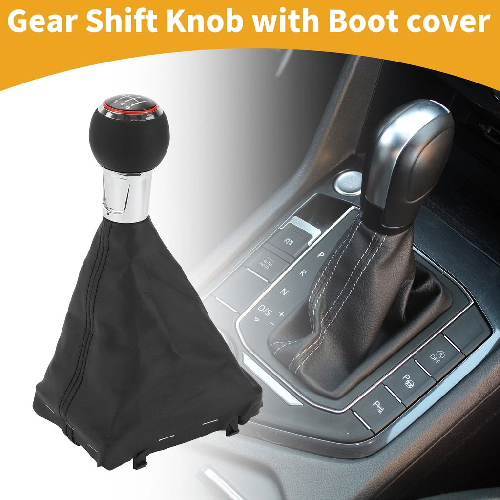 6 Speed Gear Shift Knob with Boot for Audi A3 (2013–2020)