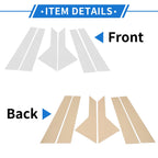 Set of 6 Door Pillar Window Trim for KIA K5 (2021–2023) Chrome Silver Tone
