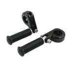 1 1/4" Black Highway Engine Guards Crash Bar Foot Pegs