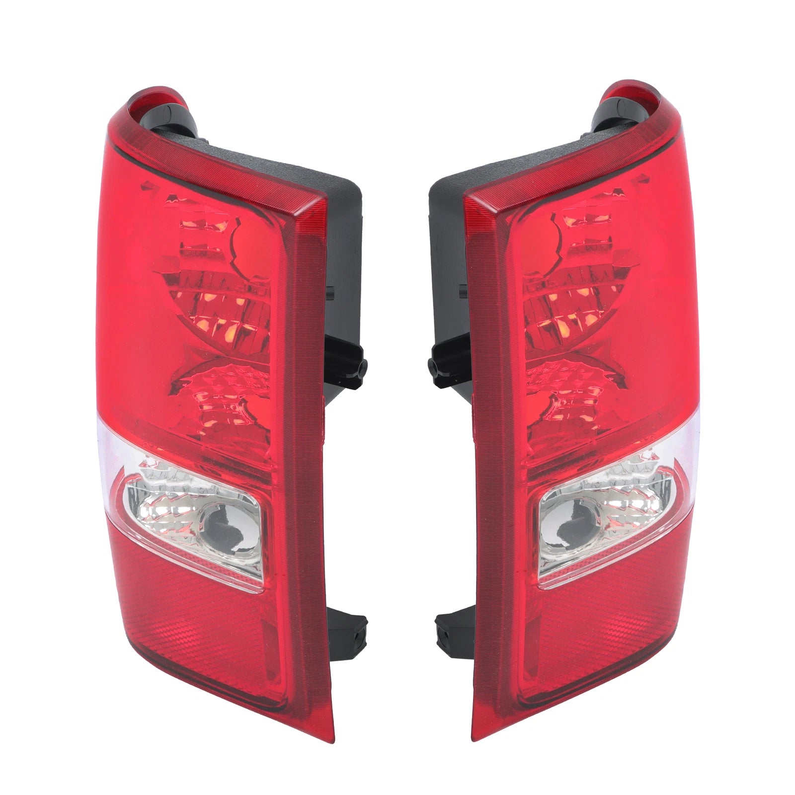 Set of 2 Rear Tail Lights for Ford Ranger (2001–2011) Chrome Red/Clear Lens