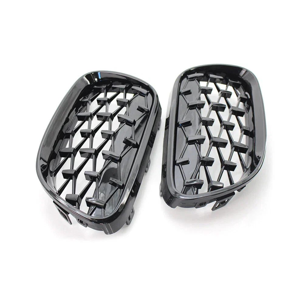 Glossy Black Front Kidney Grille Diamond Grille for BMW 3 Series (2010-2013)