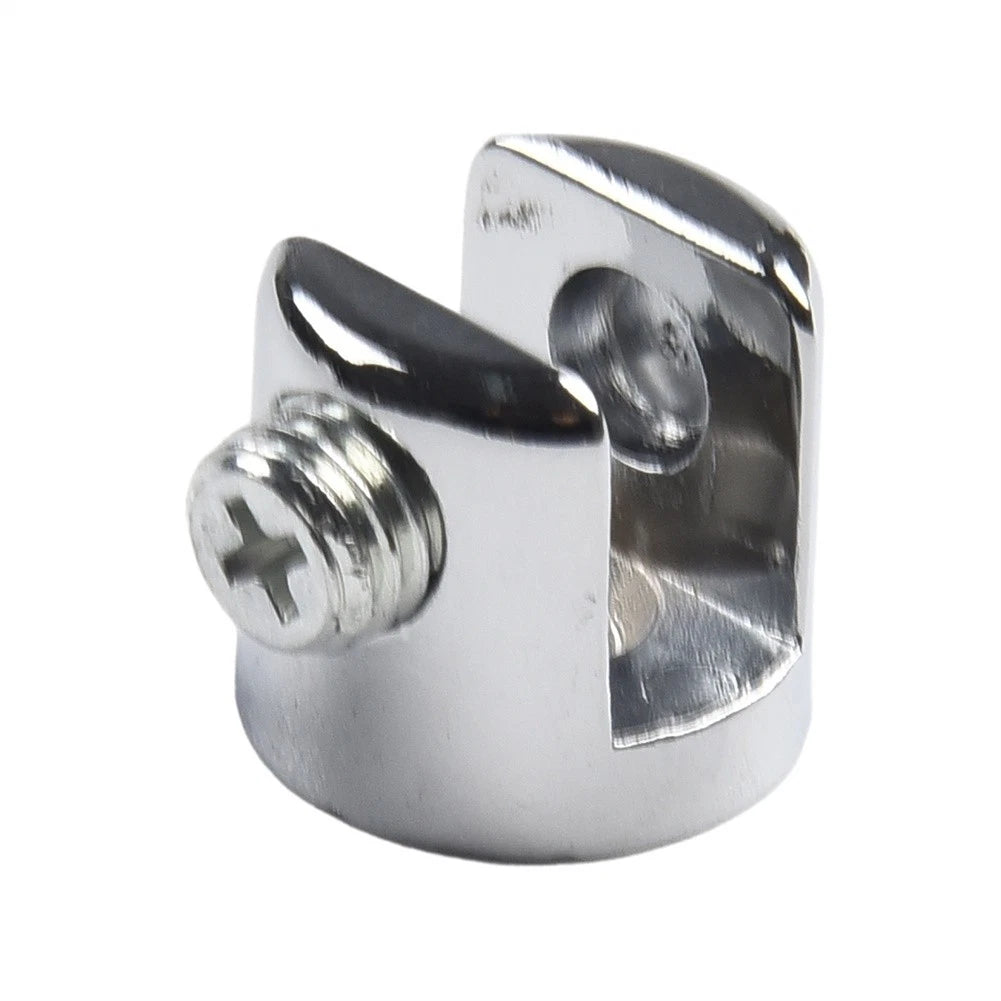 Set of 10 Glass Shelf Support Clamp Brackets for 6mm to 8mm Glass