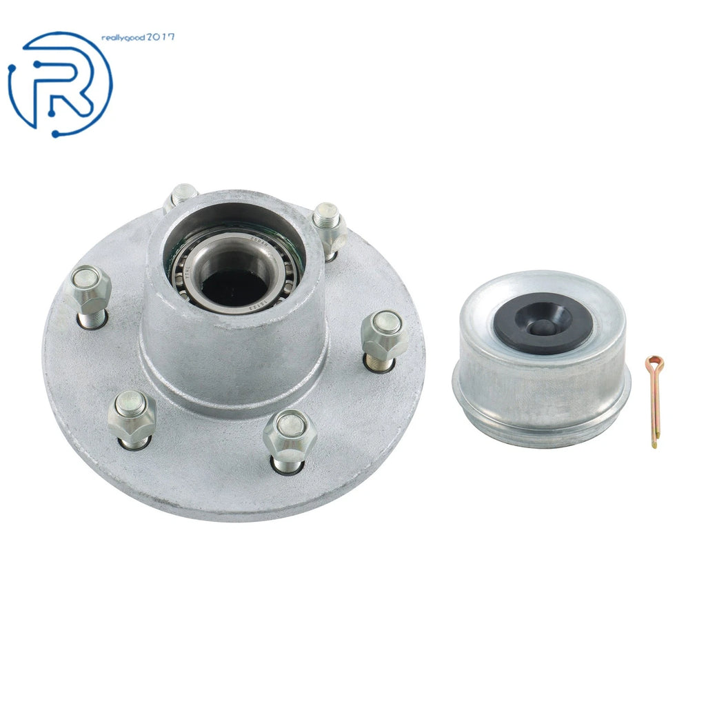 Trailer Hub Kit for Axle 6000 lbs 6 on 5.5" Bolt (Pre-Greased, Galvanized)