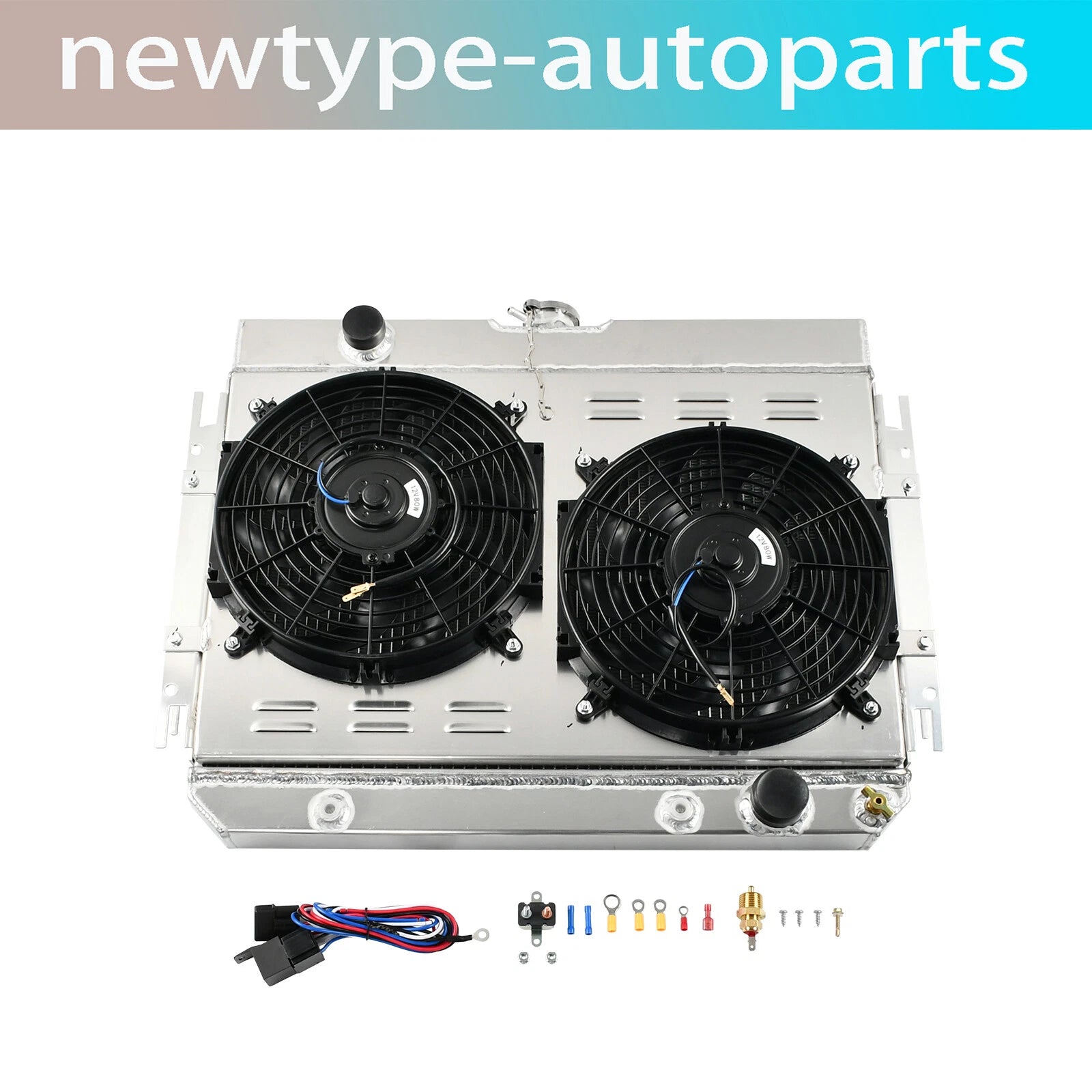 3Row Aluminum Radiator Shroud Fan for Chevy Impala/El Camino (1963–1967)