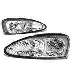 Set of 2 Chrome Housing Clear Side Headlights for Pontiac Grand Prix (2004–2008)