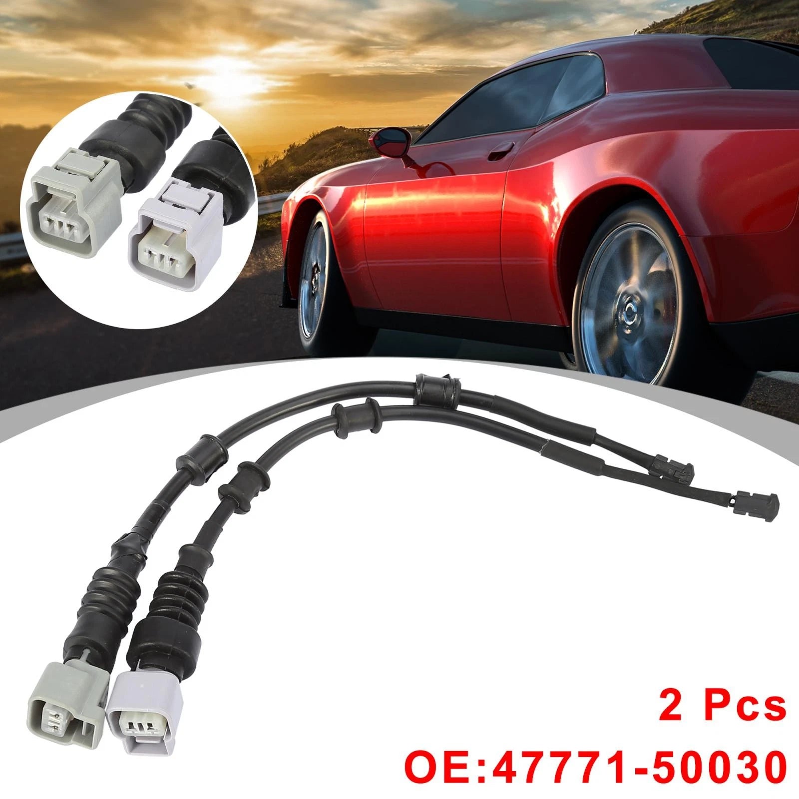 2pcs Brake Pad Electronic Wear Sensor 47771-50030 for Lexus LS400 (1989–1994)