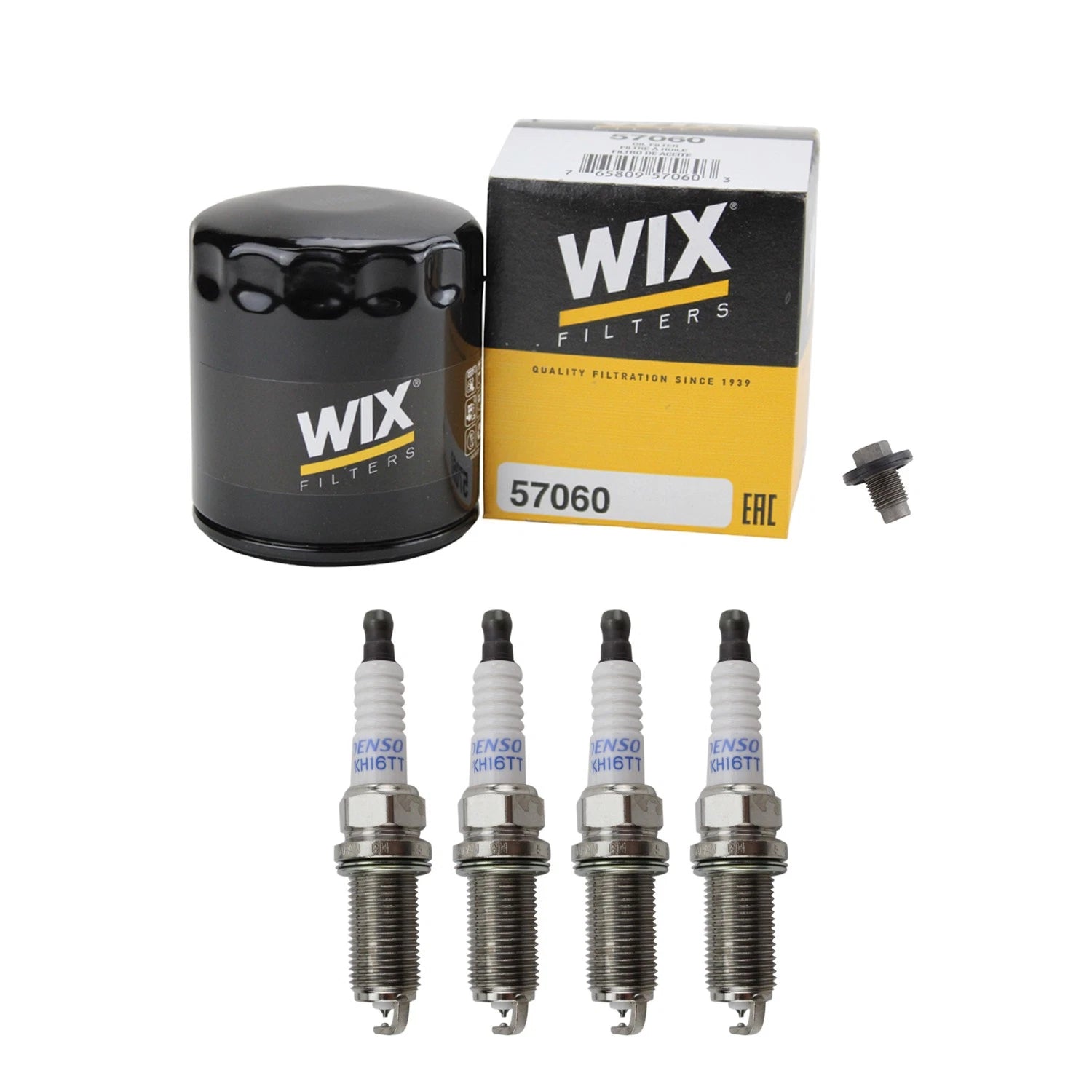 Wix Engine Oil Filter & Denso Spark Plugs Set for Chrysler 200 Dodge Dart (2011–2016)