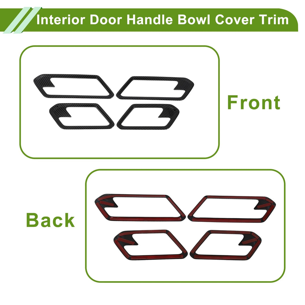Set of 4 Interior Door Handle Bowl Cover Trim for Chevrolet Colorado (2023–2025)